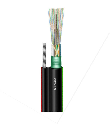 48 corazones figura el cable de fribra óptica autosuficiente de 8 PBT para el mensajero aéreo