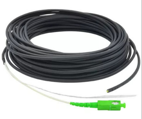SC negro UPC del cable de descenso del cordón de remiendo del SC APC FTTH de la envoltura de LSZH FTTH los 50M los 20M