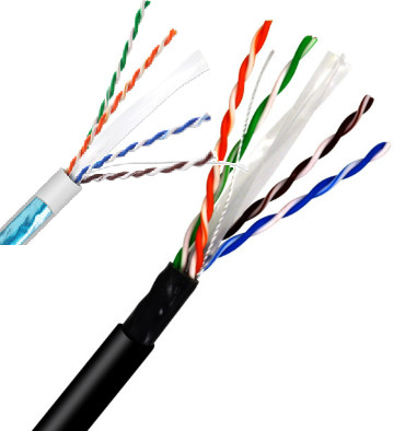 8 corazones llevan la chaqueta directa del entierro Cat6 el 1000ft LSZH de la resistencia